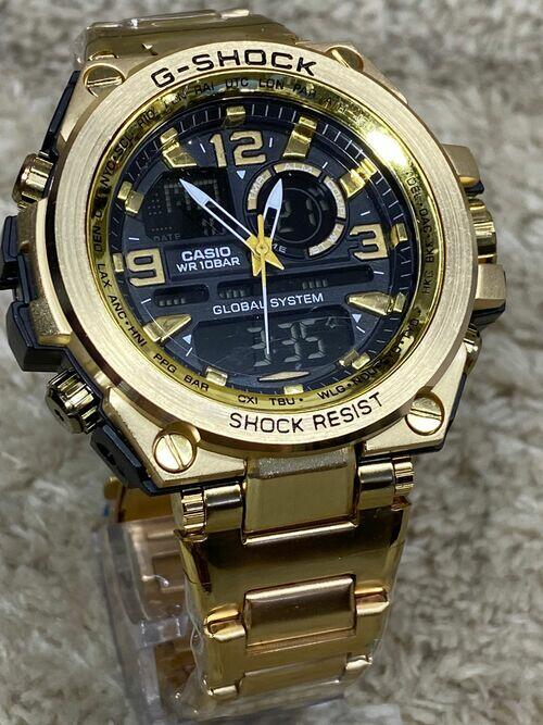 Relógio masculino G-Shock Metal Dourado/Preto linha Gold 2021