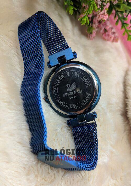 Relógio Swarovski Feminino Azul - com caixa