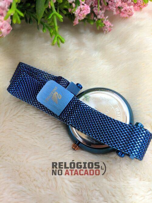 Relógio Swarovski Feminino Azul - com caixa