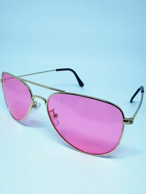 Óculos Ray Ban Round Aviador Dourado / Rosa