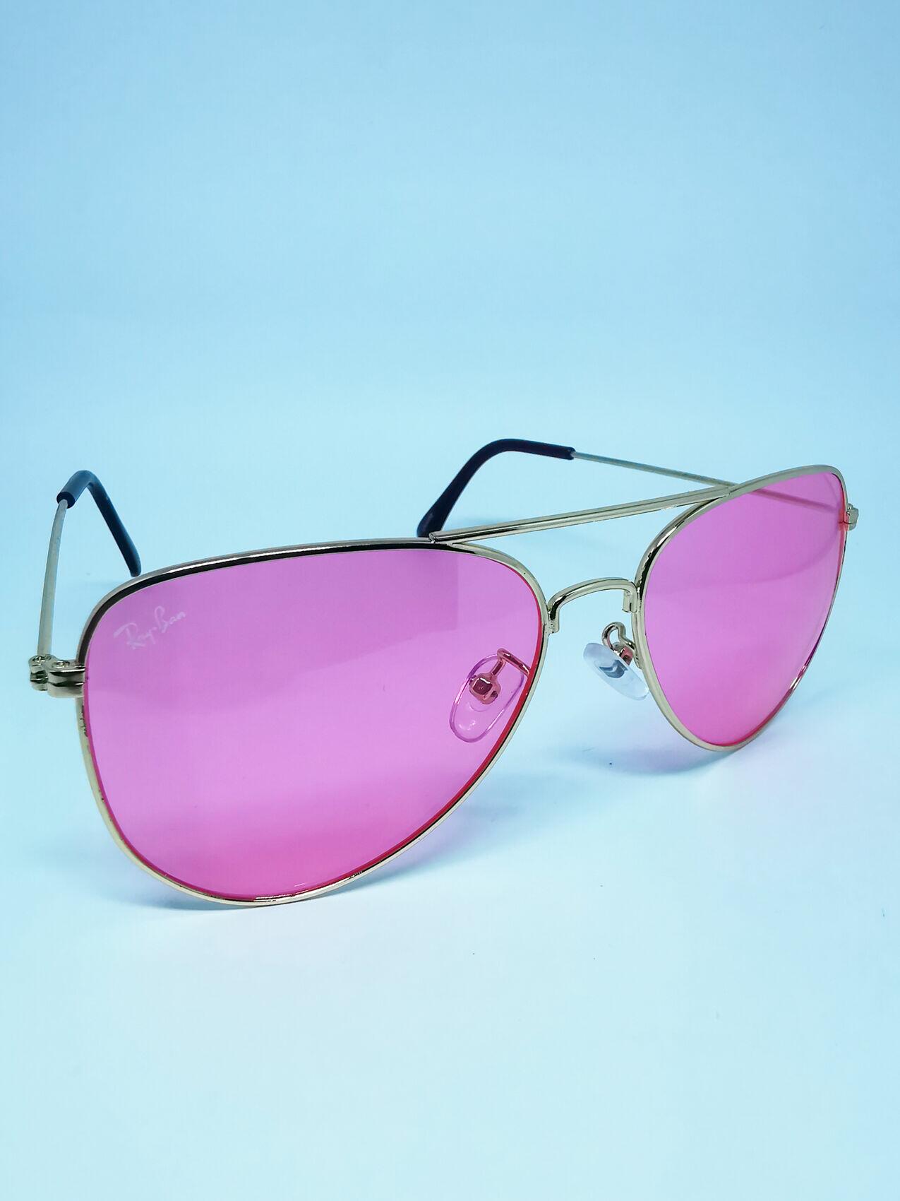 Óculos Ray Ban Round Aviador Dourado / Rosa