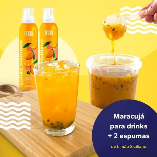 Kit Maracuj para Drinks + 2 Espumas de Limo Siciliano