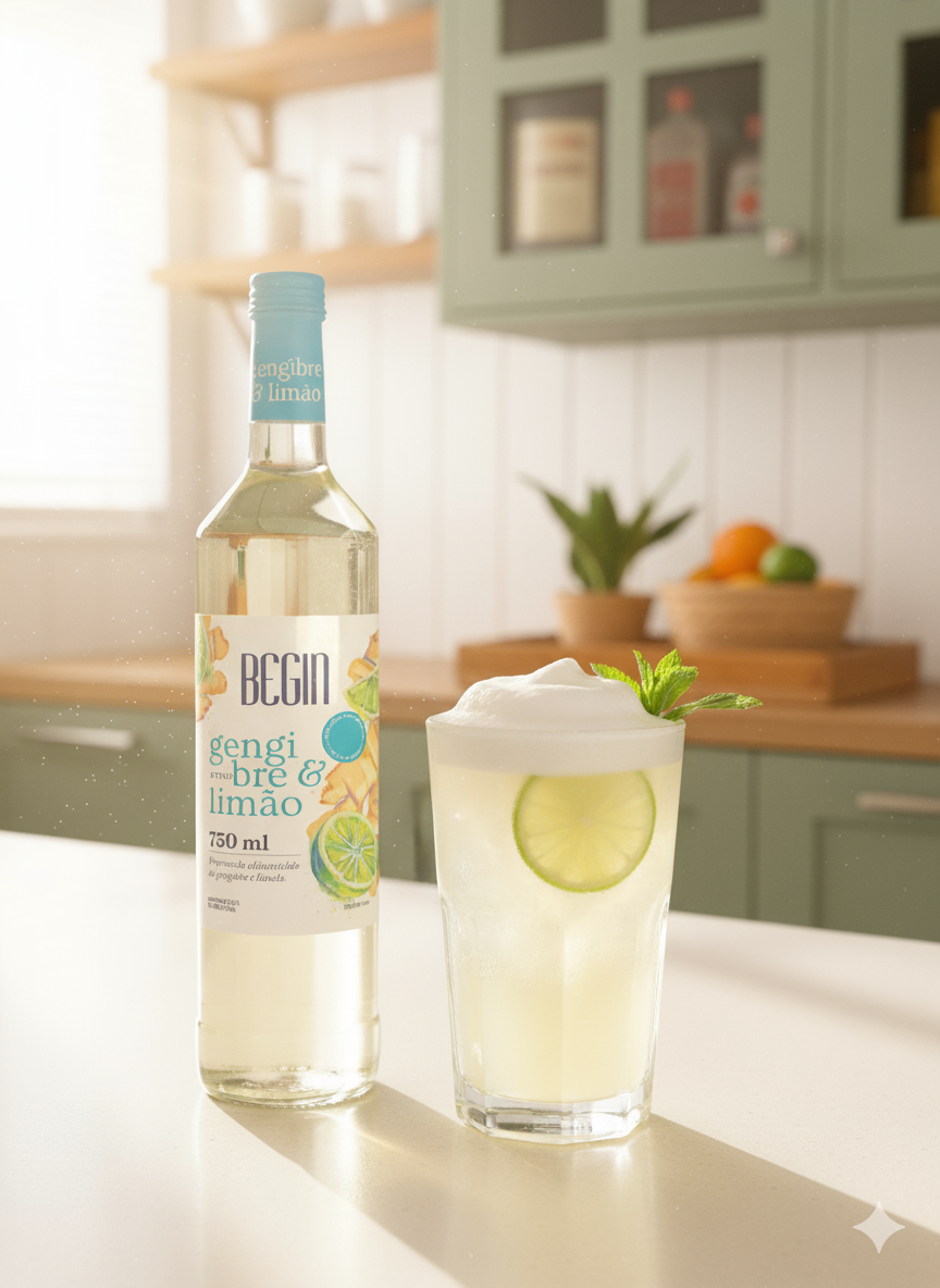 Xarope de Gengibre e Limão para Moscow Mule Begin - 750ml