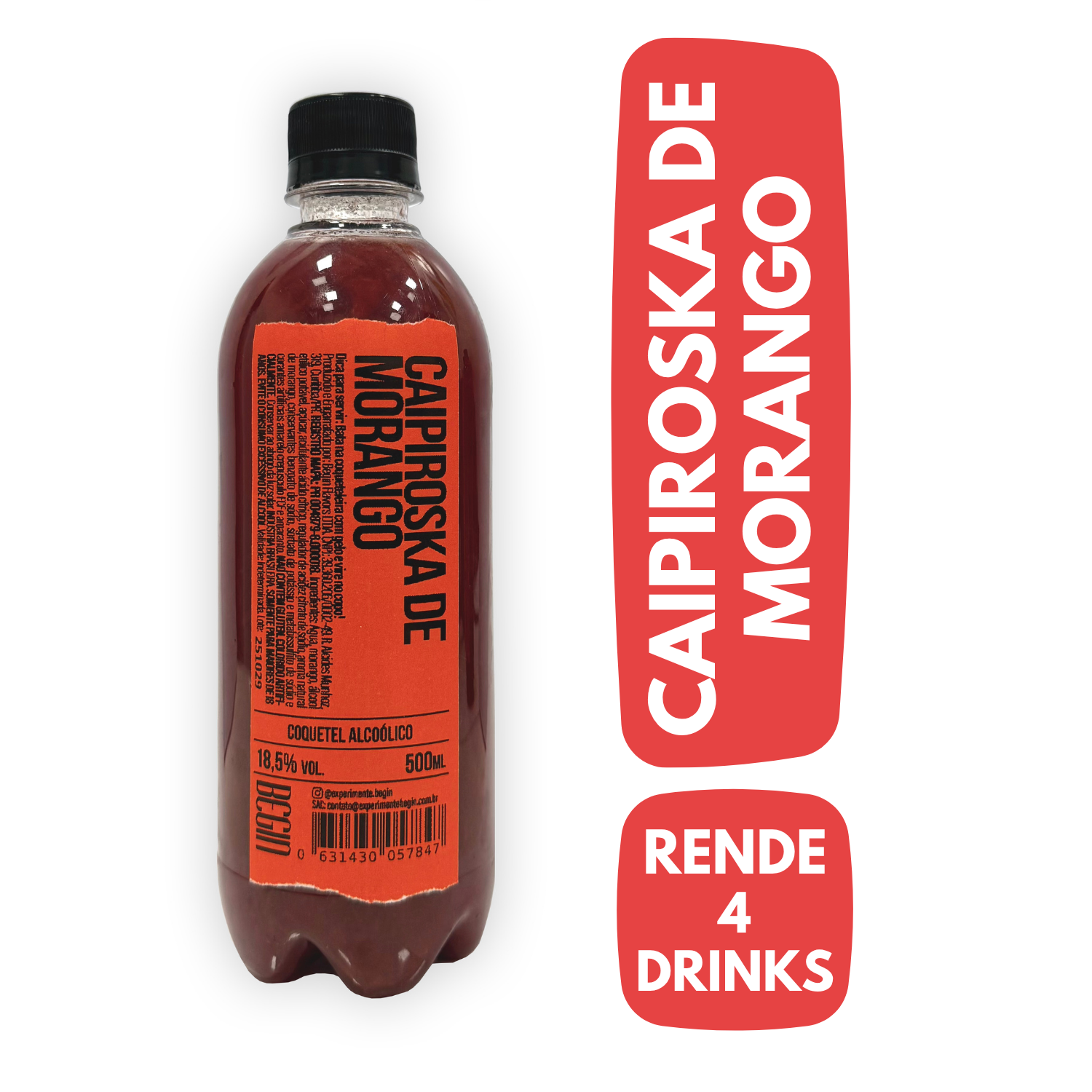 Comprar Caipiroska De Morango Begin 500ml - Rende 4 Drinks - Drink ... Comprar Caipiroska De Morango Begin 500ml - Rende 4 Drinks - Drink ...
