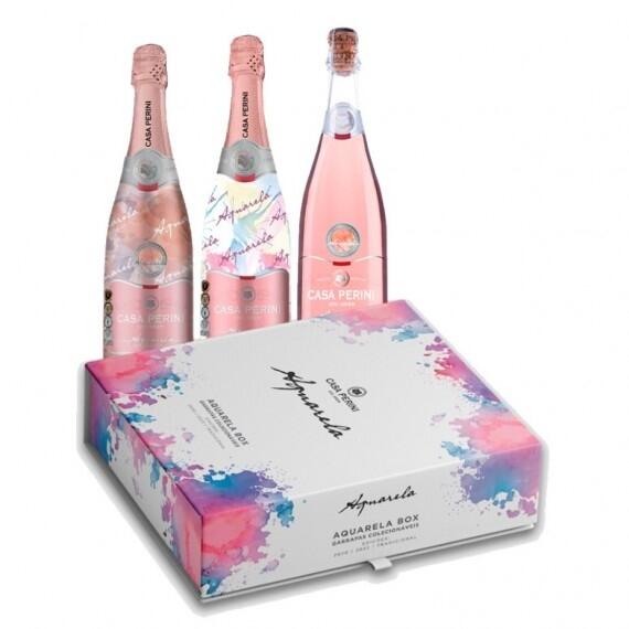 Comprar Kit Espumante Casa Perini Moscatel Rosé Aquarela 750ml