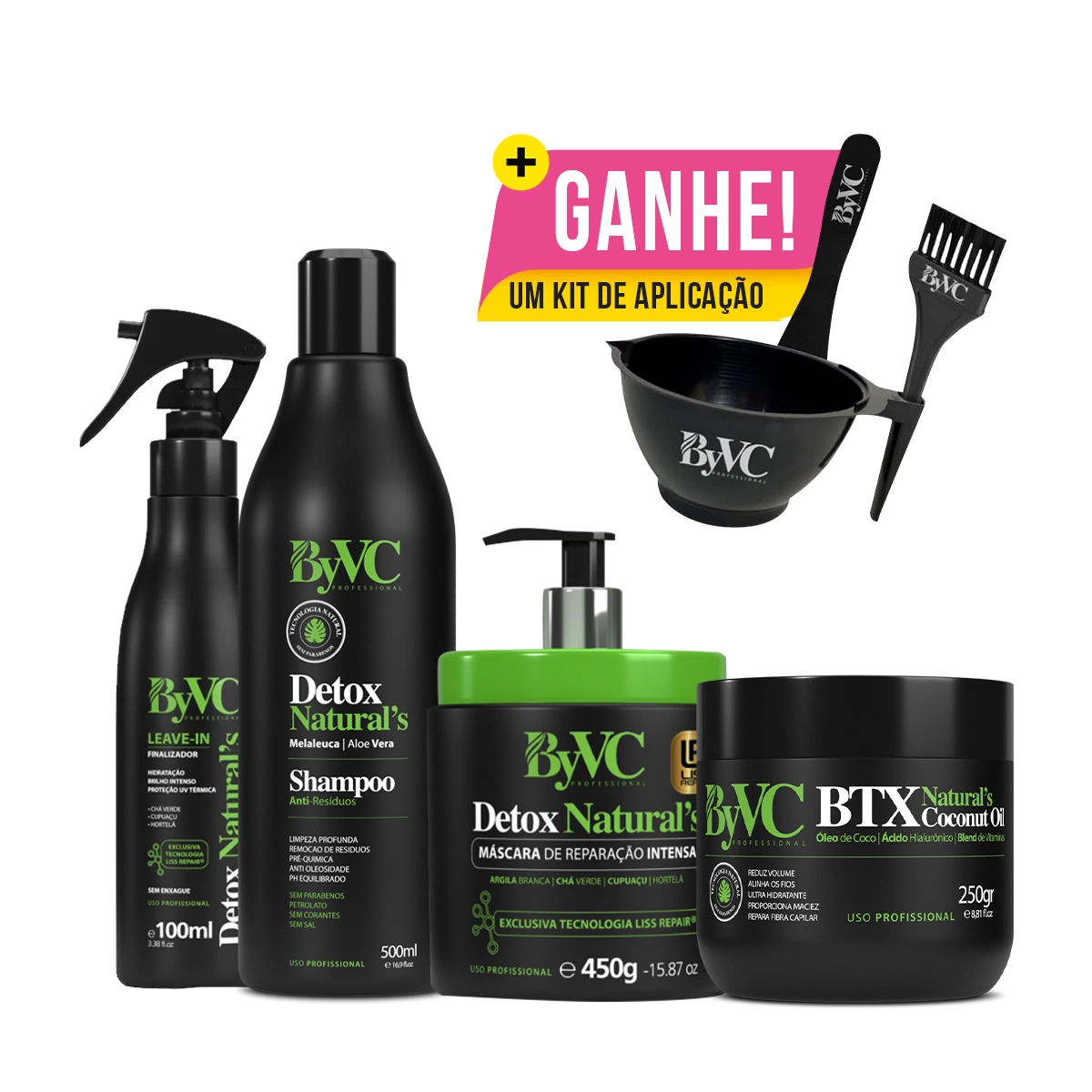 Kit Selagem Capilar Profissional ByVC: Limpeza Profunda + Reconstrução ...
