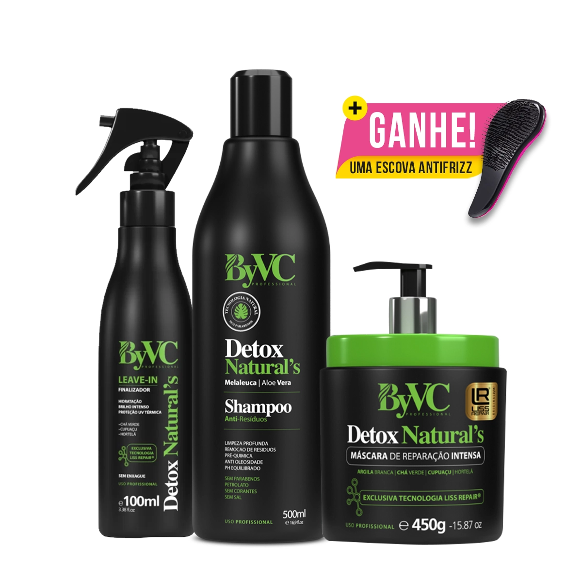 Kit Detox Profissional ByVC ? Selagem Térmica Natural Sem Formol