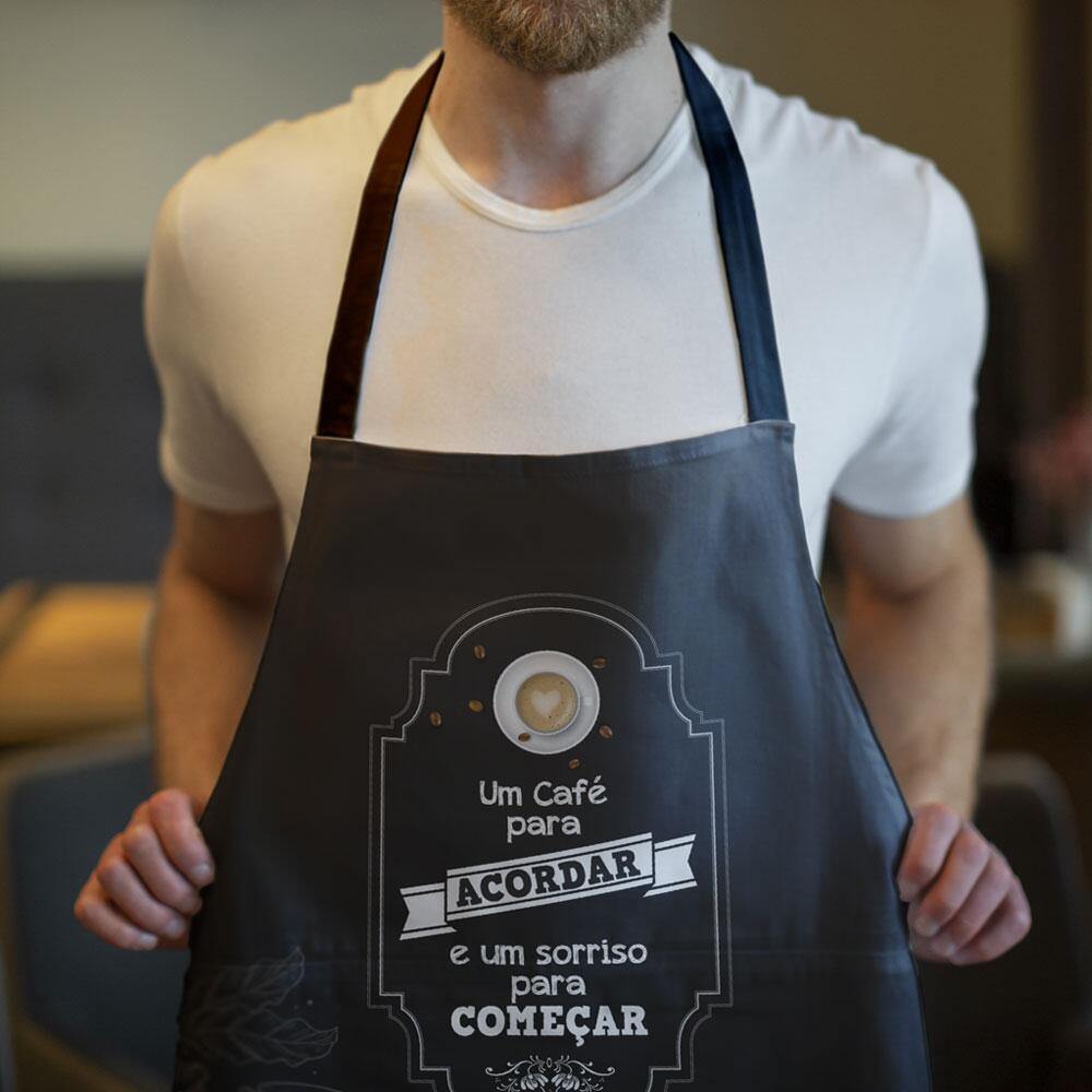 Avental Personalizado para Cozinha: Um Café Para Acordar