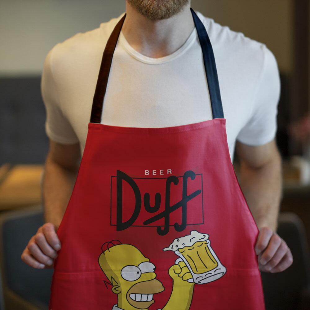 Avental Personalizado para Cozinha: Duff Beer Simpsons