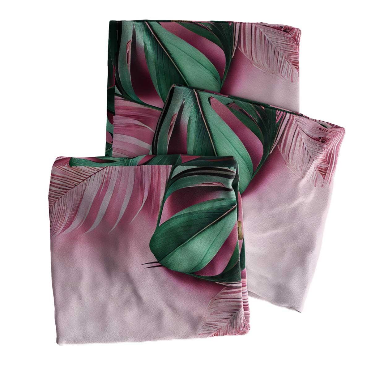 Toalha Centro de Mesa Rosa Costela de Adão 70cm x 70cm Único