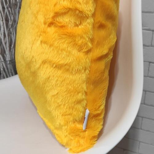 Capa de Almofada de Pelo Pelcia Pelo Curto Luxo Amarelo