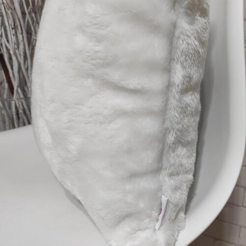 Almofada de Pelo Pelcia Pelo Curto Luxo Branco