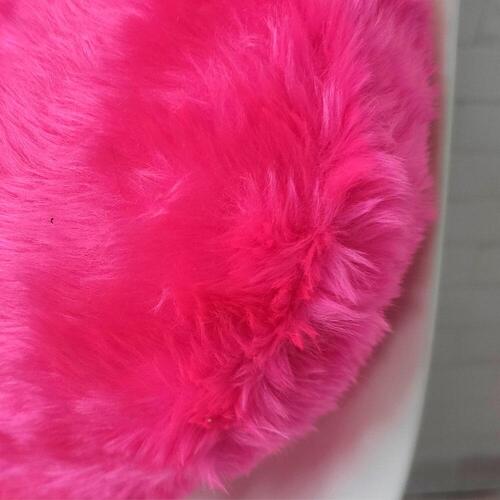 Almofada de Corao Pelcia Pelo Curto Pink Para Decorao