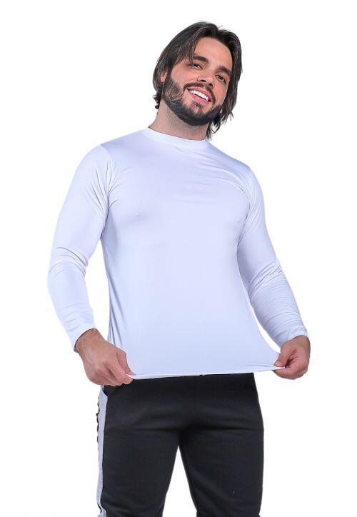 Camiseta Proteção Solar NORTHYARD FPS 50+ - Manga Longa Com Capuz - Branco XXL