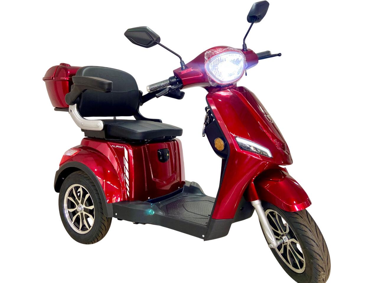 Triciclo Elétrico Veloster Alpha 1000W Autopropelido Sem CNH