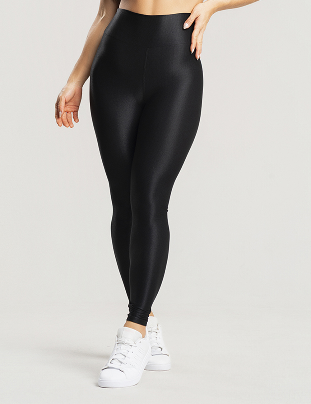 Legging Poliamida CalÇa Legging Preta Brilhosa Calça Legging Preta