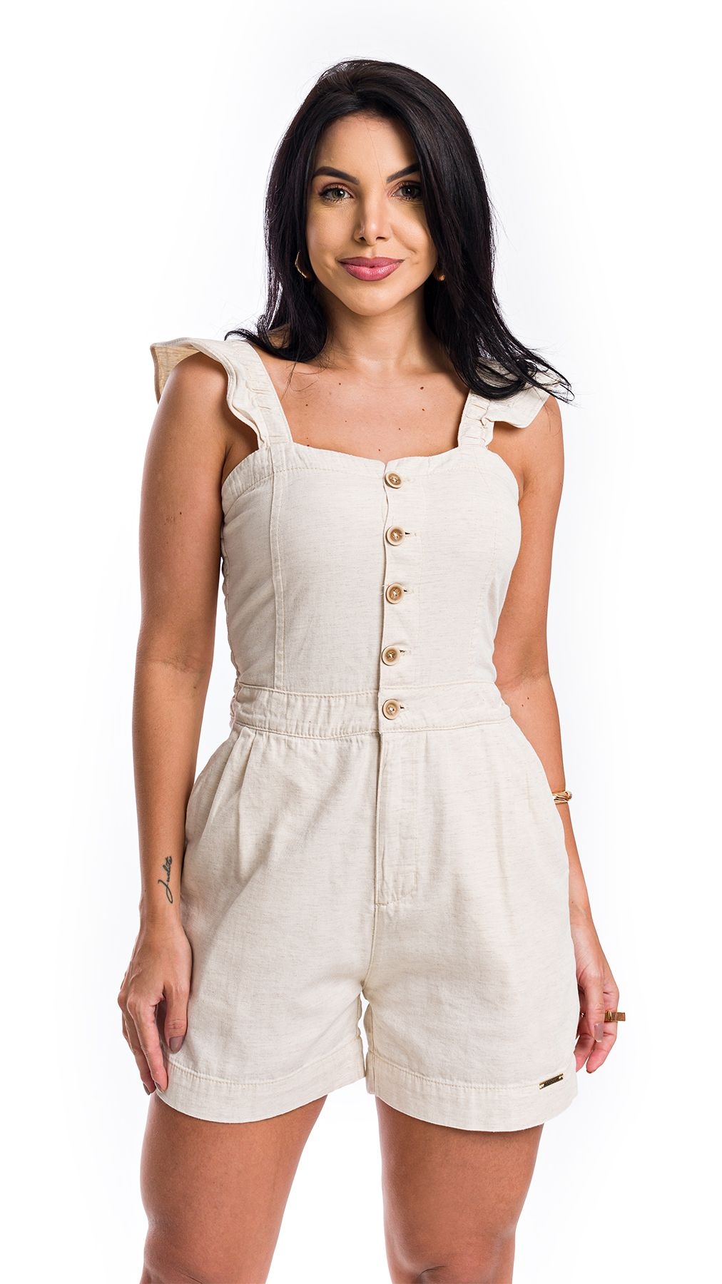 Comprar Macaquinho Bermuda Meia Coxa Linho a partir de R$170,90