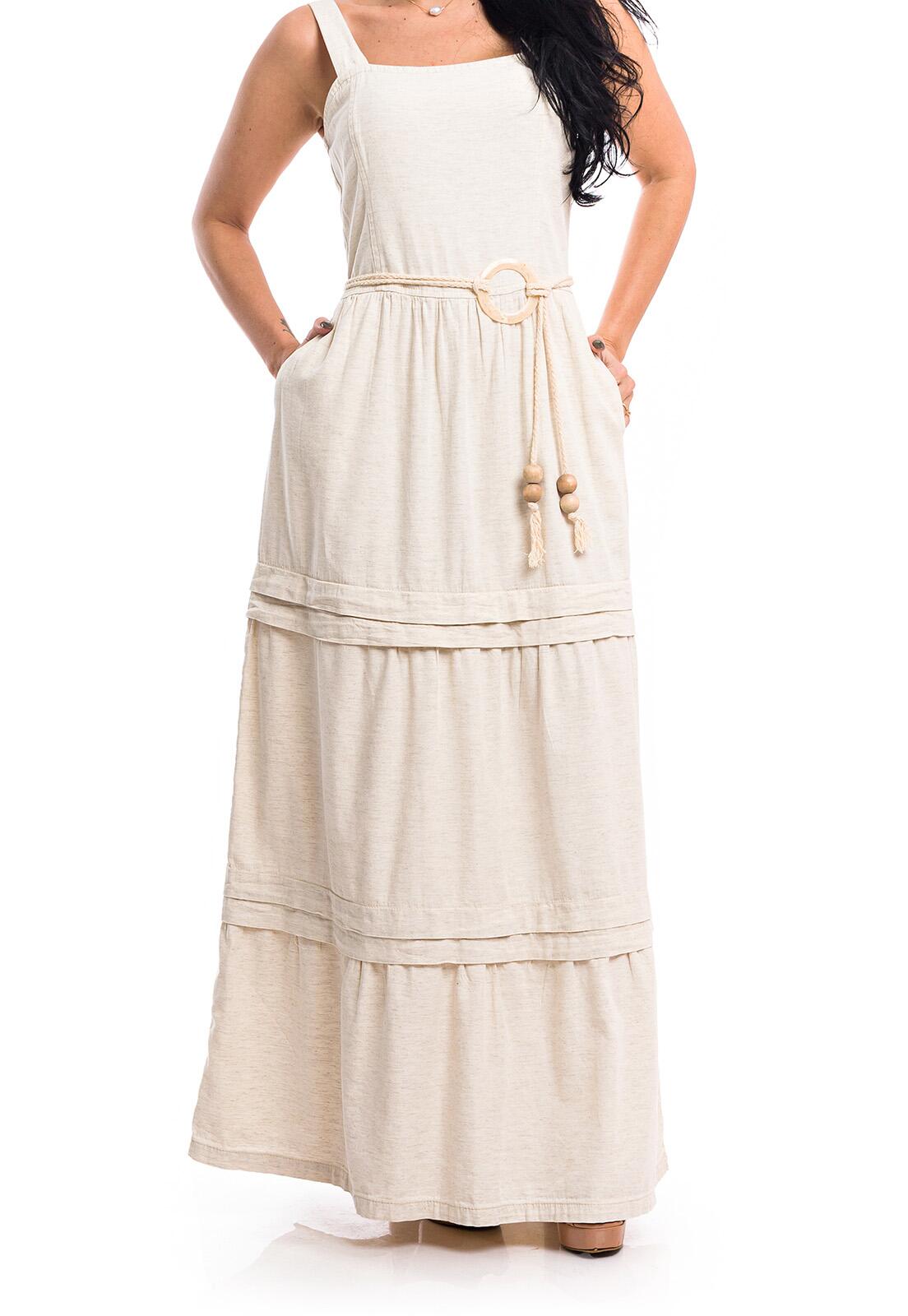 Vestido Linho Cinto