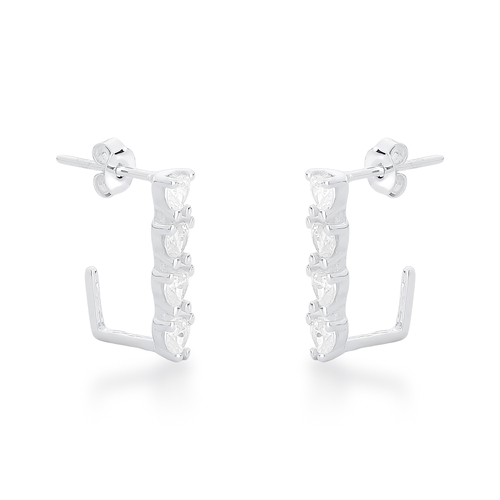 Comprar Brinco Ear Hook Zircônia a partir de R94,09 Ella de Prata Joias em Prata 925