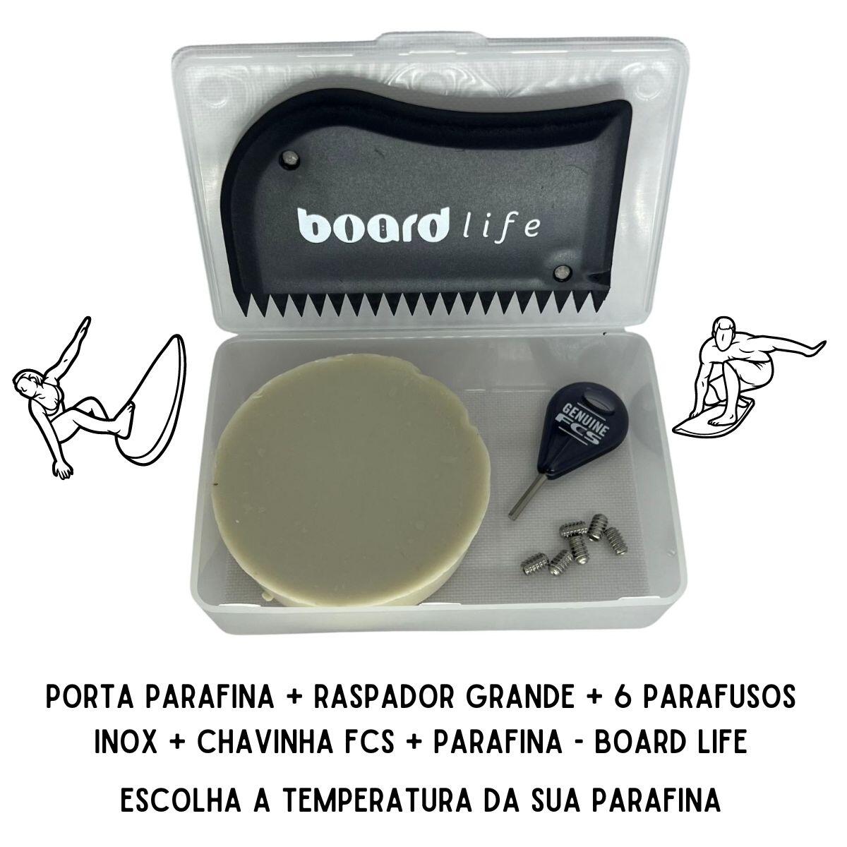 Comprar Porta Parafina Surf + Raspador Grande Board Life Kit Tudo