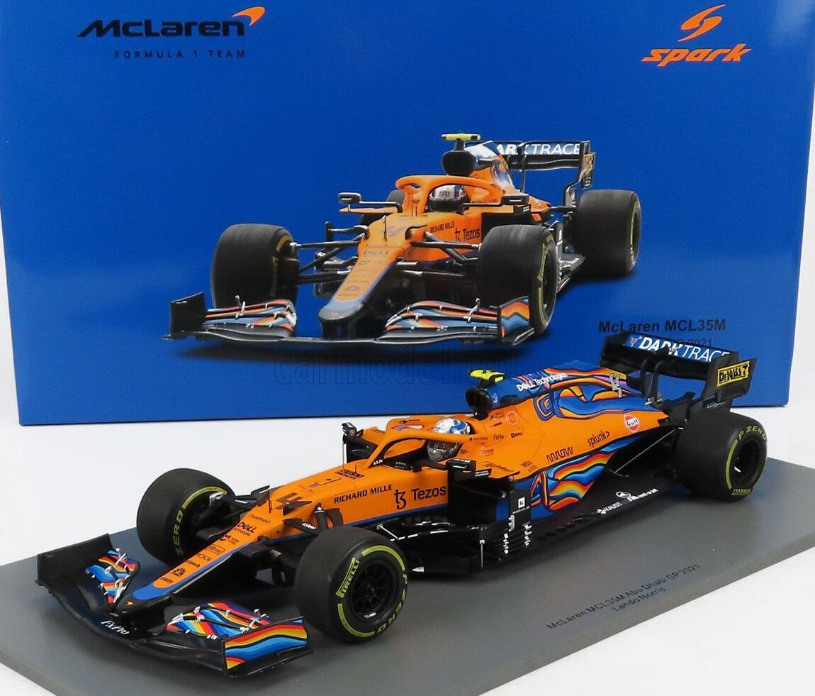 Comprar F1 Mclaren 2021 Lando Noris Abu Dhabi 1/18 Spark - a