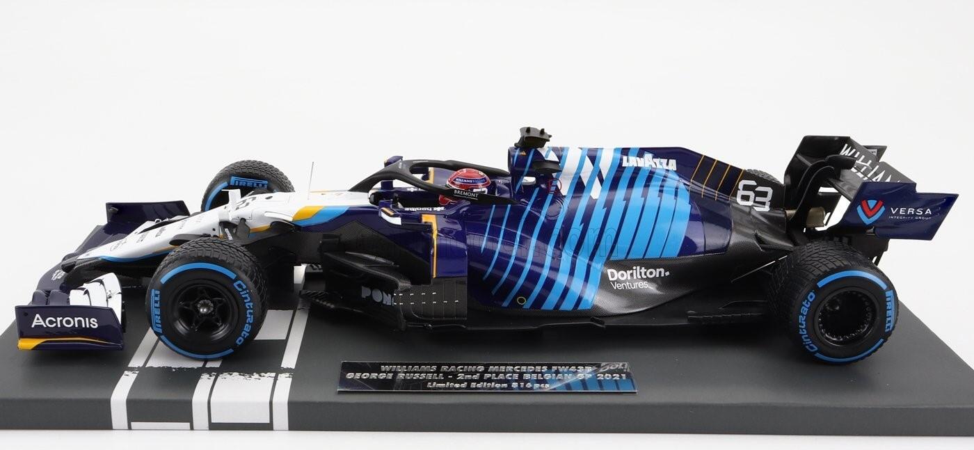 Comprar F1 Russell 2021 Williams Belgian 1/18 Miniatura Minichamps