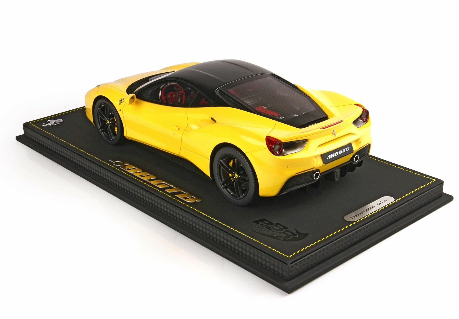 Comprar Ferrari 488 GTB Tiger Amarela 1/18 BBR Miniatura - Minicar