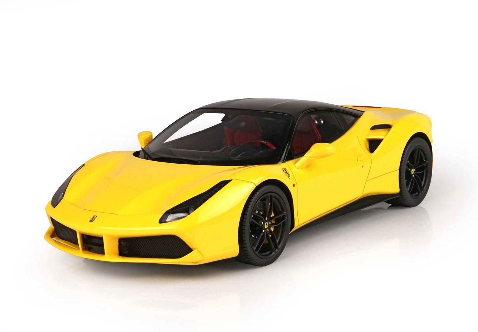 Comprar Ferrari 488 GTB Tiger Amarela 1/18 BBR Miniatura - Minicar