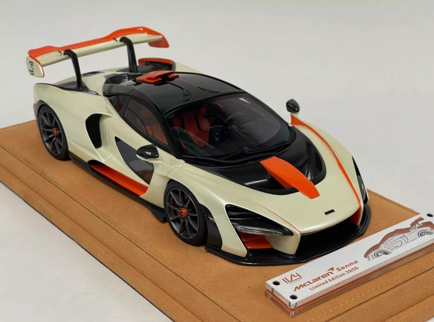 Comprar Mclaren Ayrton Senna Laranja/Bege 1/18 Ivy Models - a