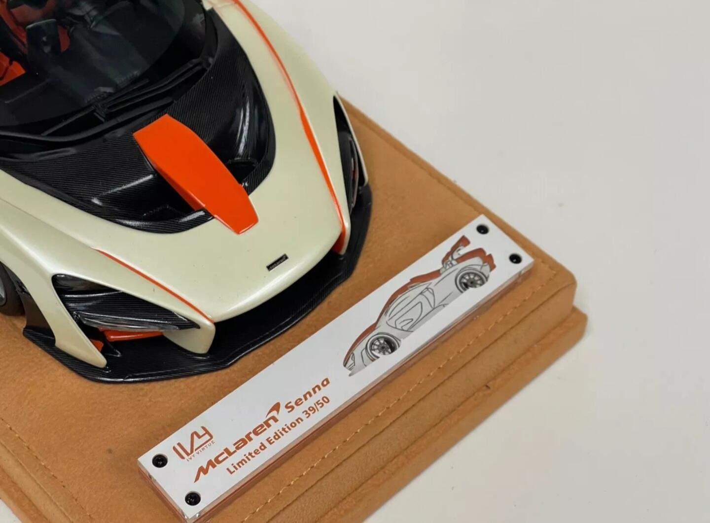 Comprar Mclaren Ayrton Senna Laranja/Bege 1/18 Ivy Models - a