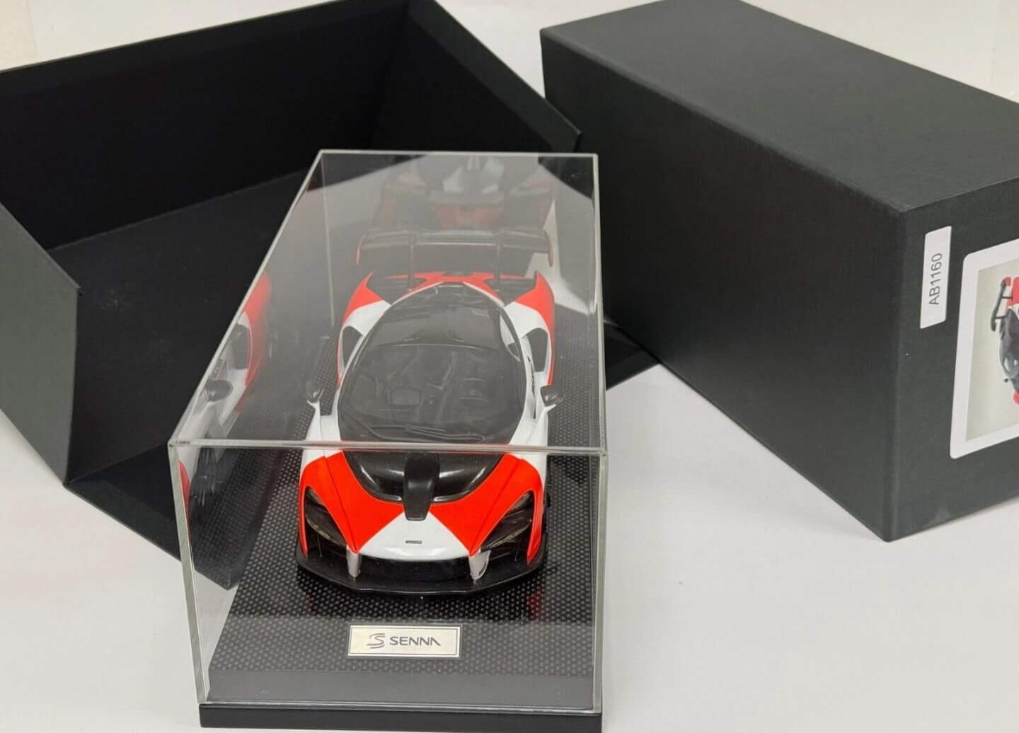 Comprar Mclaren Ayrton Senna Marlboro Branca/Vermelha 1/18 AB