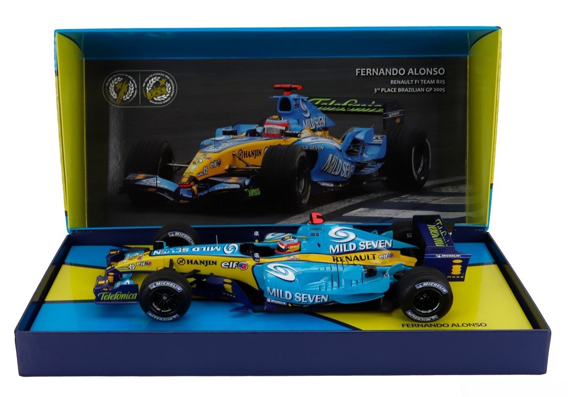 Comprar F1 Renault R25 F. Alonso GP Brasil 2005 1:18 Minichamps