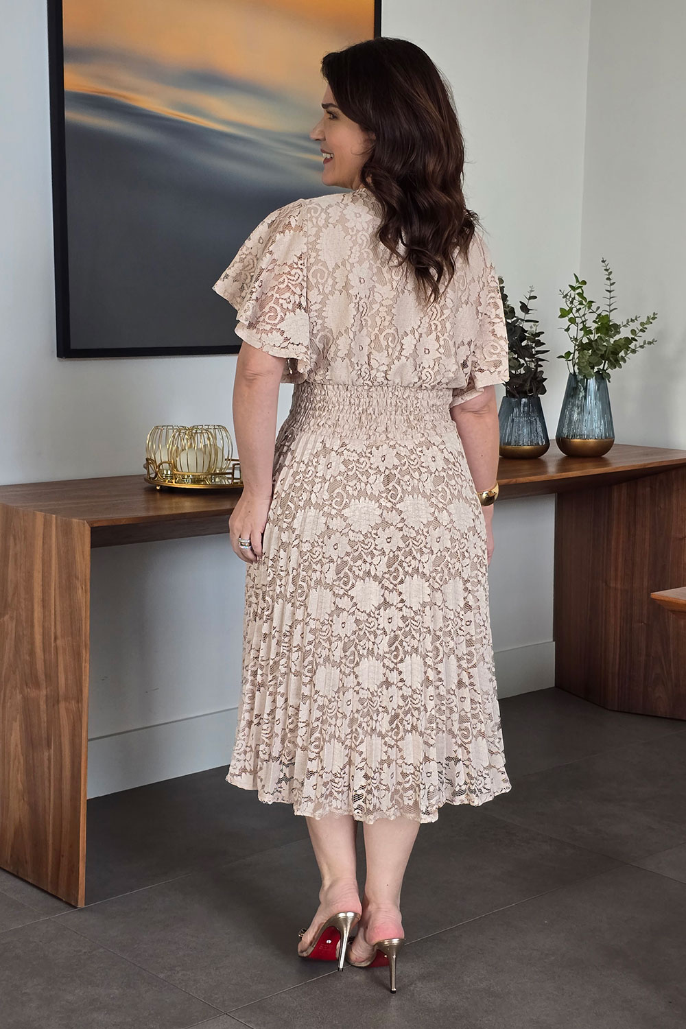 Comprar 9939 Vestido Midi Plissado - La seve Confeccoes Ltda