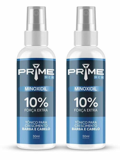MINOXIDIL 10% Tratamento para Barba e Cabelo PRIME MEN - 2 Frascos