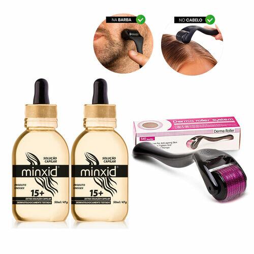 COMBO MINXID 15+ (100 dias) + Dermaroller SYSTEM 0.5mm 540 Microagulhas