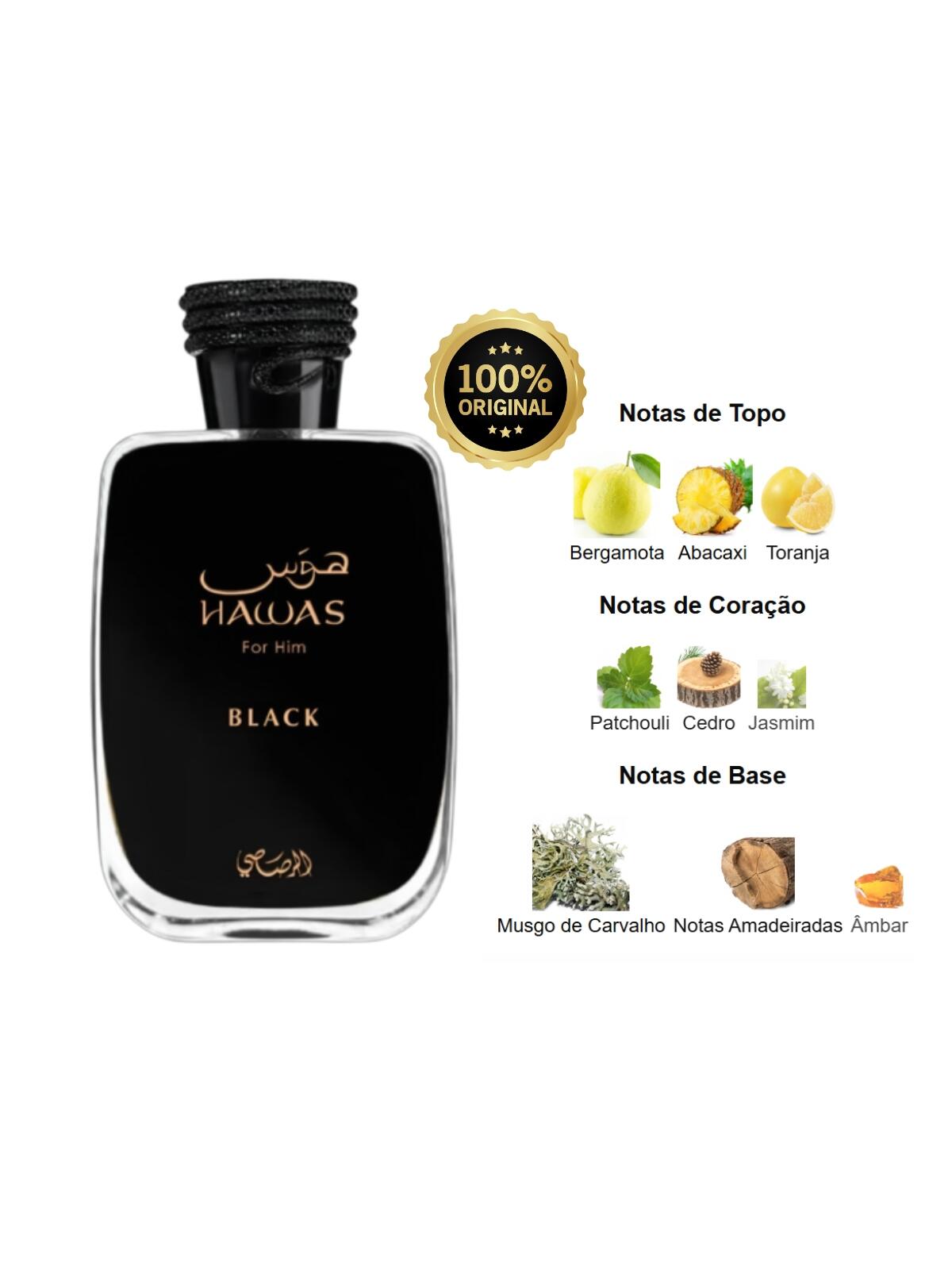 Comprar Rasasi Hawas Black 100ml EDP - R$319,99