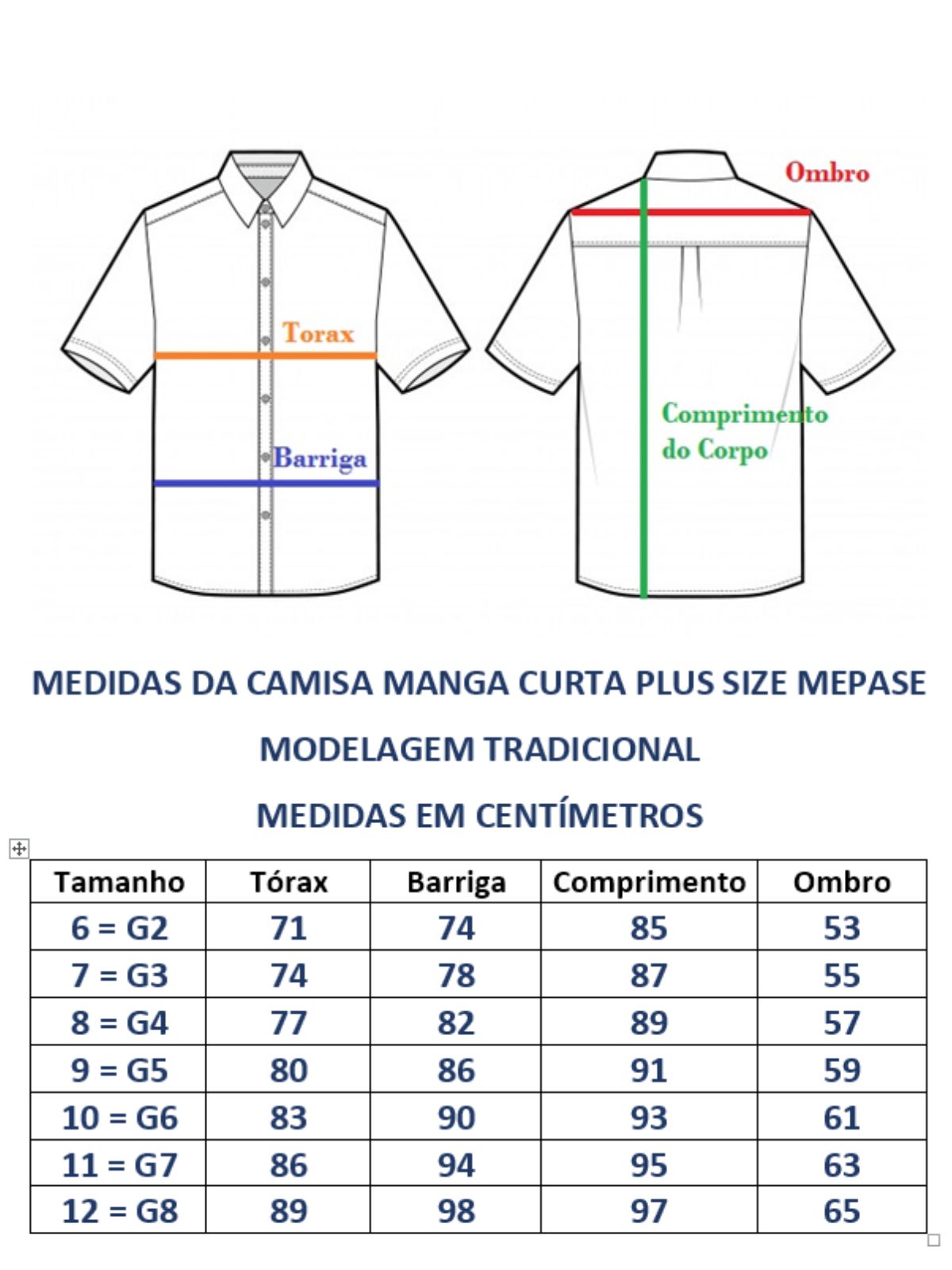 Comprar Camisa Social Plus Size Masculina Manga Curta a partir