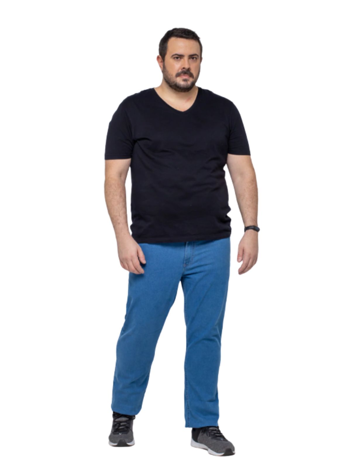 Comprar Calça Jeans Masculina Plus Size Shyro's Azul Destroyed