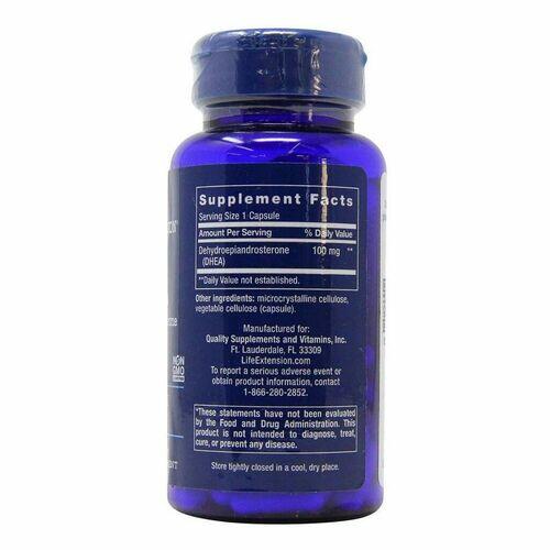 DHEA 100mg - Life Extension - 60 cápsulas - R$199