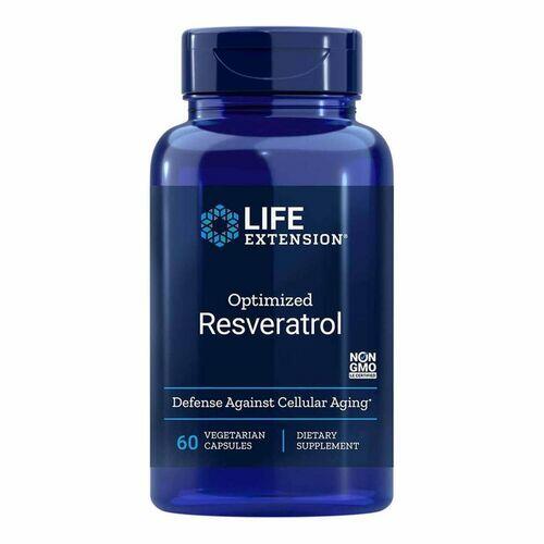 Resveratrol otimizado, Life Extension 250mg, 60 Cápsulas Vegetarianas