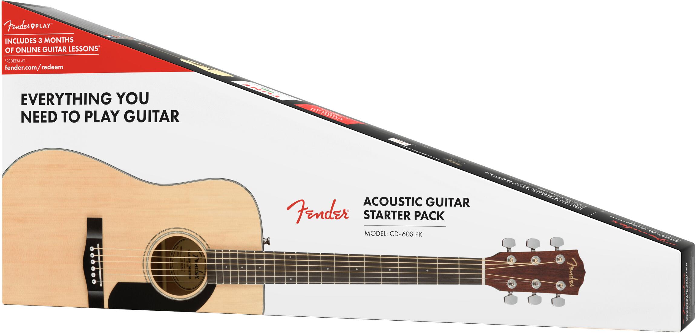 Comprar Violão Acústico Fender CD 60S Dreadnought Pack V2 Natural