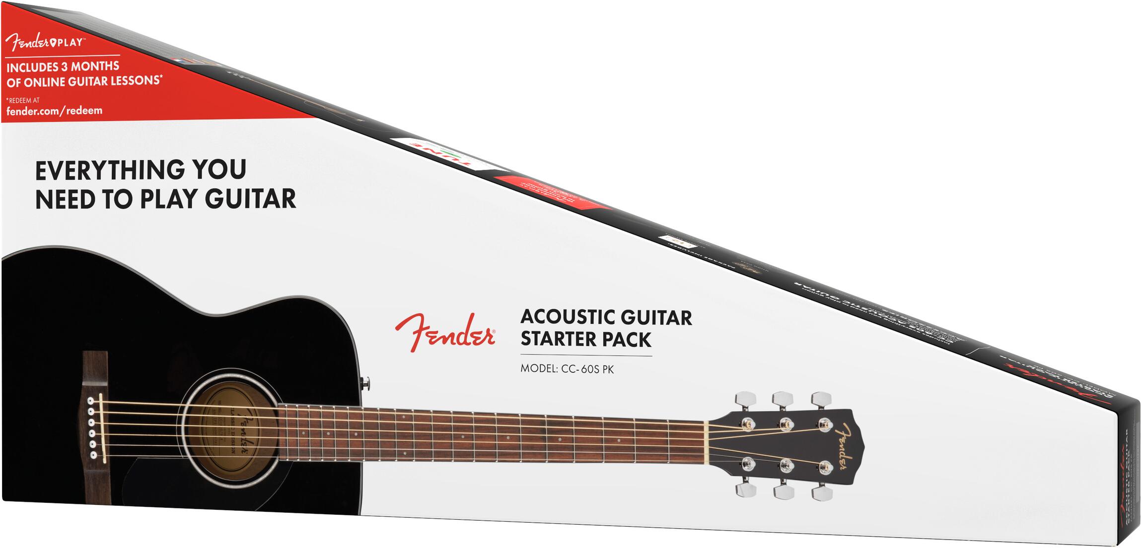 Comprar Violão Fender Acústico CC 60S Concert Pack V2 Black