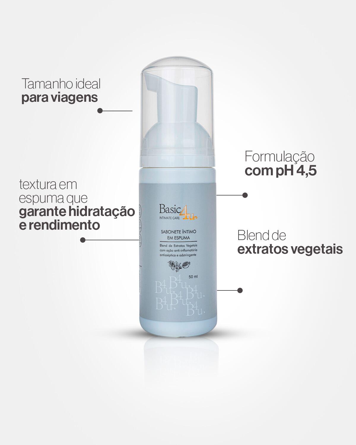 Comprar Mini Sabonete Íntimo em Espuma Basic4u 50ml