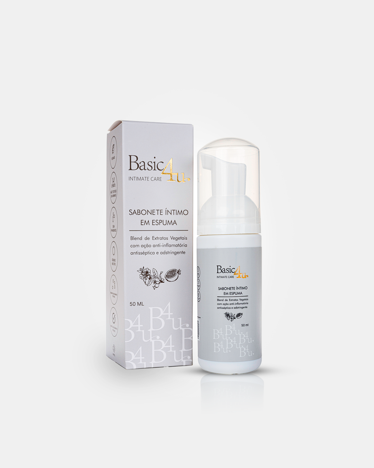 Comprar Mini Sabonete Íntimo em Espuma Basic4u 50ml