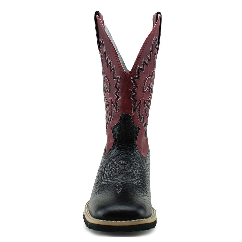 Comprar Bota Mr. West Preta Cabeça Cano Fóssil Bordo - Flex M.W 201
