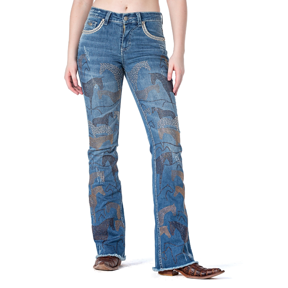 Jeans Azul CalÃ§a Zenz Western Feminina Comprar Calça Zenz Western