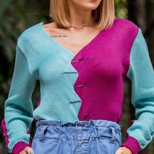 Blusa manga longa tricot Karoline - UVA