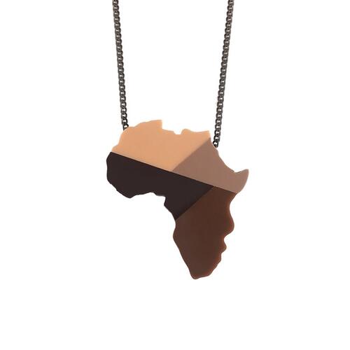 Colar De Continente Africano Ubuntu Africa Sada Afro