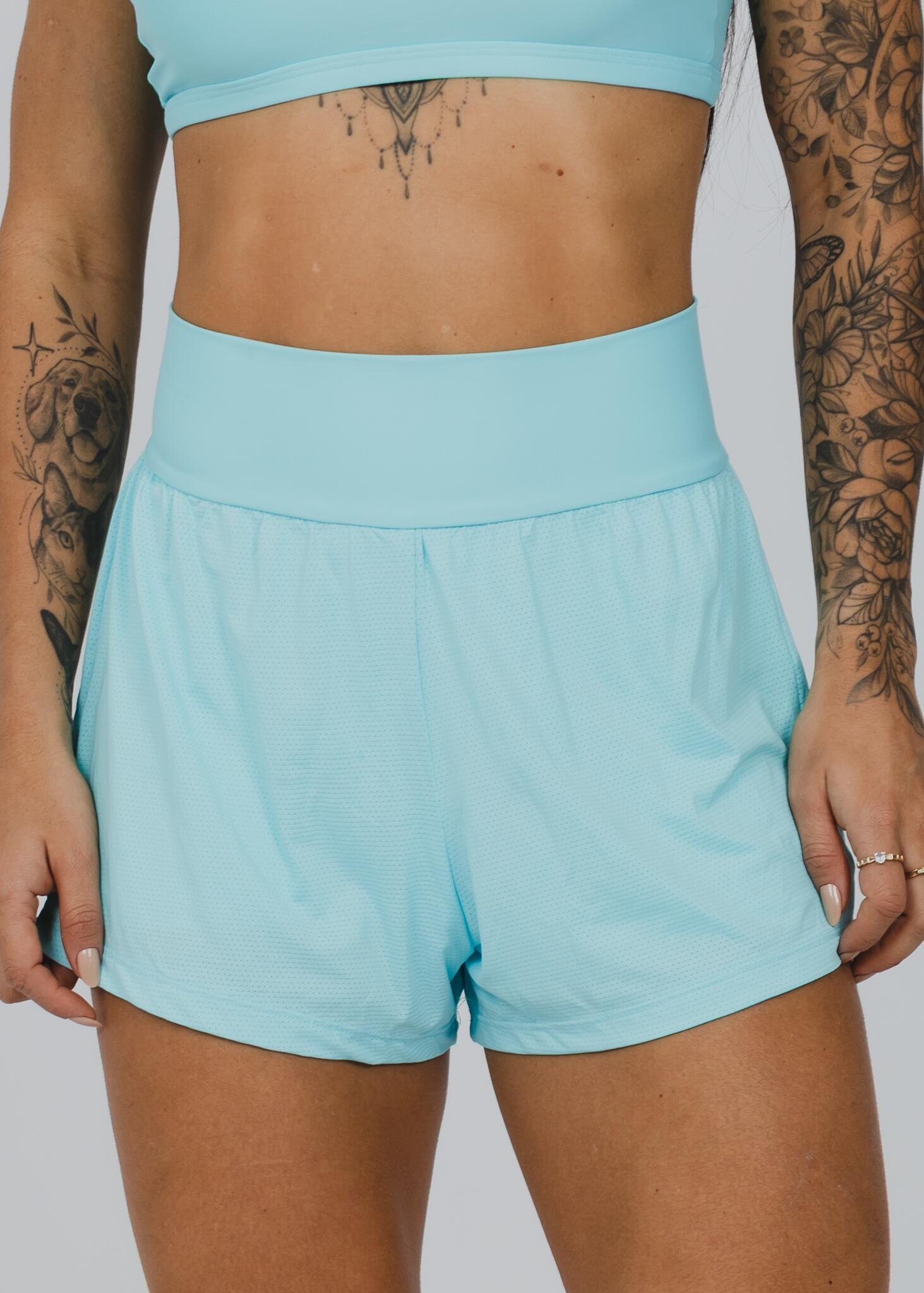 ぷるそ Comprar Short Joy Suplex Avulso Azul Piscina - Dalu Fitness