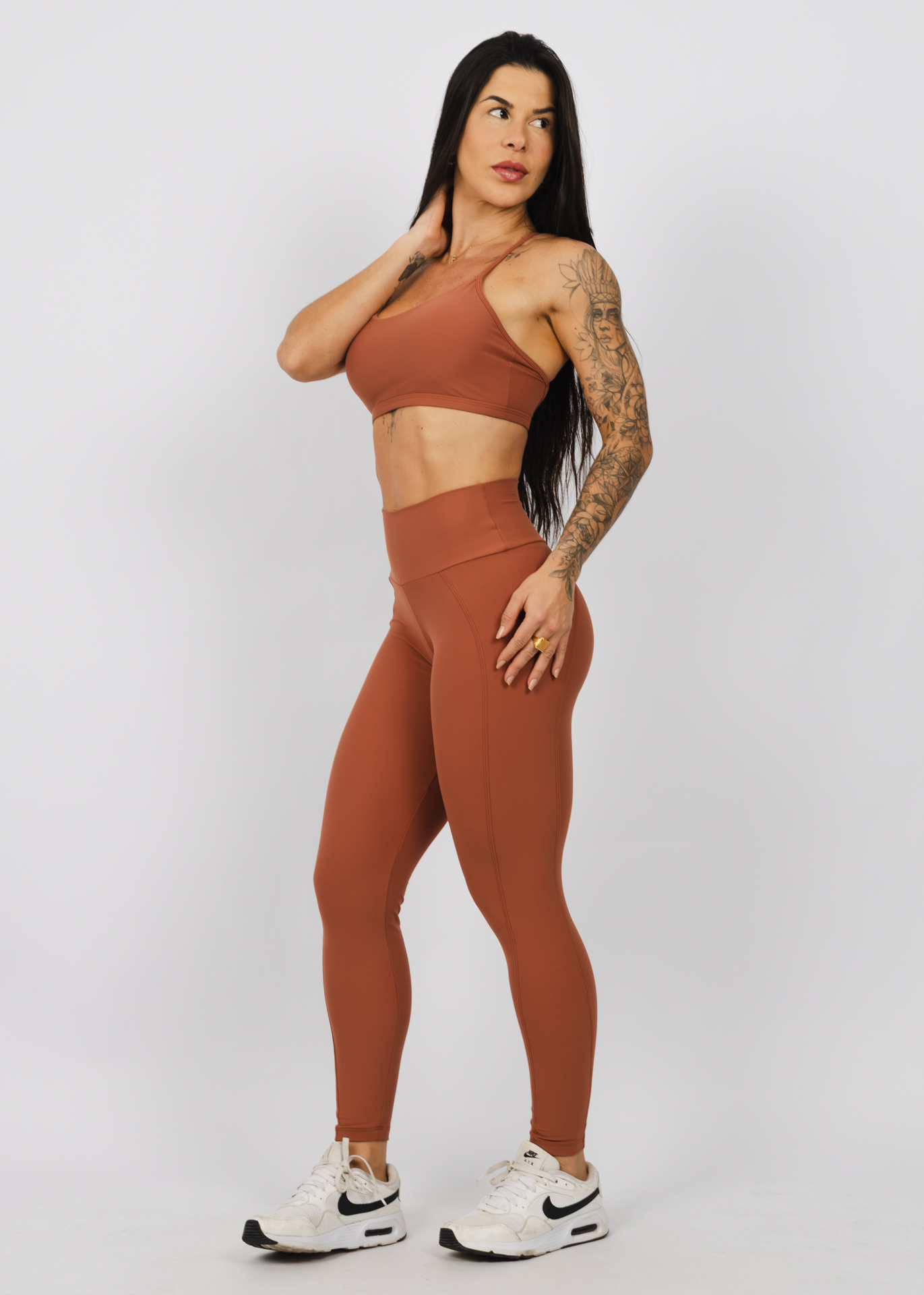 Comprar Conjunto Legging Básica Suplex + Top Lily Canela - Dalu Fitness |  Atacado Facilitado
